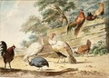 Turkeys, Chickens And A Guinea Fowl By A Wooden Fence - Christian Henning