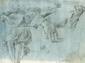 Studies Of A Minstrel Playing A Theorbo - Bolognese School