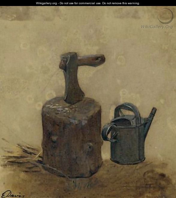 Study Of An Axe And A Watering Pot - Edward Thompson Davis