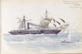 Ship with whale - Eduardo de Martino