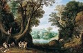 A classical landscape with the satyr's family - Maerten Ryckaert
