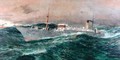 The E C.S. Faraday in a gale, 1929 - Charles Edward Dixon