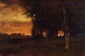 A Glowing Sunset - George Inness