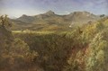View Of A Homestead Amongst The Mountains - Bernard Walter Evans