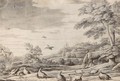 Landscape With Snipe, Partridge And A Horseman - Francis Barlow