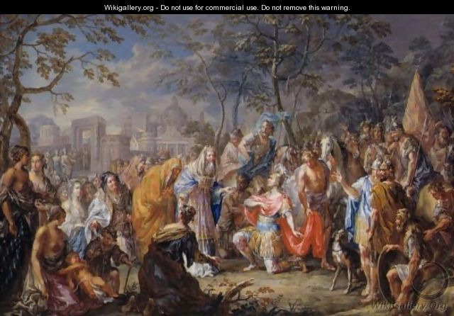 Alexander The Great Receiving The Keys Of Babylon From The High Priest - Johann Georg Platzer