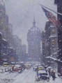 A Snowy Day In Washington Square - Guy Carleton Wiggins