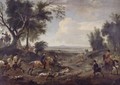 An Extensive Landscape With A Stag Hunt - Jan Wyck