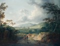 Extensive Landscape With Rustics On A Path - George Arnald
