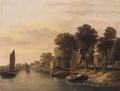 Barges On The River Waveney With Thorpe Church - (after) James Stark