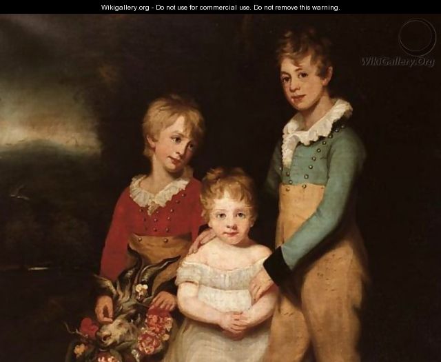 Portrait Of The Langton Children - Skinner Zachary (1797-1885), Richard (1800-1834) And George (1806-1844) - (after) Arthur William Devis