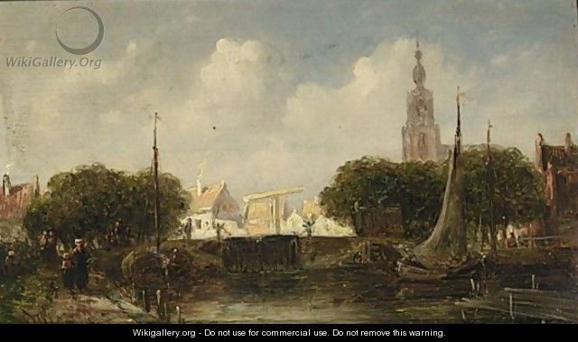 A Sunlit Dutch Town - Pieter Gerard Vertin