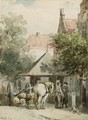 A Street Scene, Abcoude - Cornelis Springer
