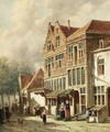Villagers In The Streets Of A Dutch Town - Pieter Gerard Vertin