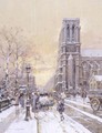 A View Of Notre Dame On A Snowy Day - Eugene Galien-Laloue