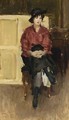 A Seated Girl In A Red Blouse - Isaac Israels
