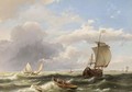 Sailing Vessels Off The Dutch Coast - Hermanus Koekkoek
