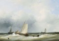 Seascape With Fishing Boats - Abraham Hulk Snr