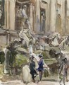 At The Trevi Fountains, Rome - Isaac Israels