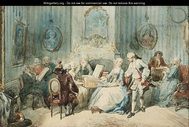 Elegant Figures In An Interior - Herman Frederik Carel ten Kate