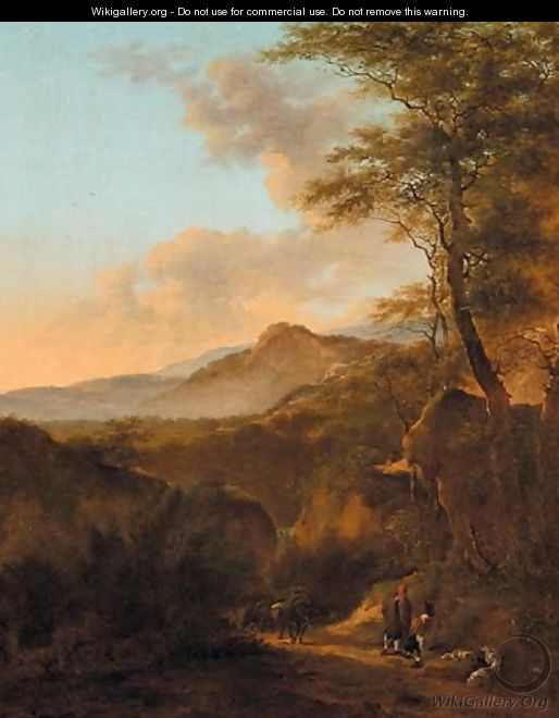Travellers In An Italianate Landscape - (after) Jan Both