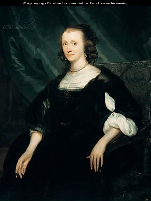 Portrait Of Lydewina Teding Van Berkhout (1607-1665) - (after) Jan De Baen