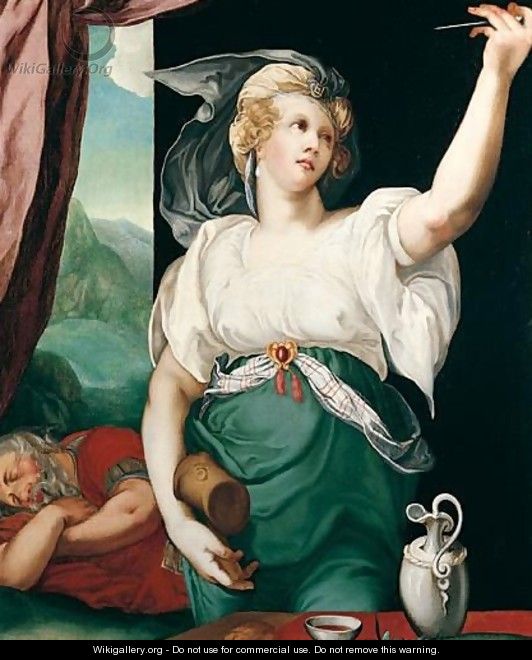 Jael And Sisera - (after) Hendrick Goltzius