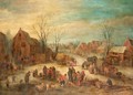 A Crowded Village Scene - (after) Theobald Michau