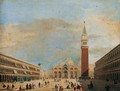 Venice, A View Of The Piazza San Marco Looking East Towards The Basilica - Giuseppe Bernardino Bison