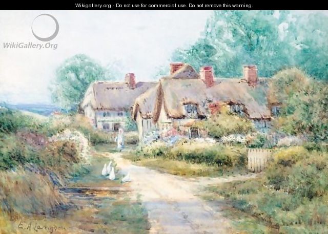 Cottage By A Country Path - Edith A. Langdon