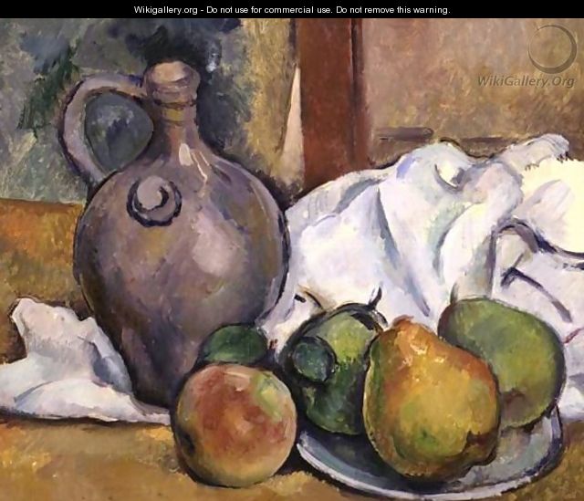 Pichet Et Assiette De Poires - Paul Cezanne