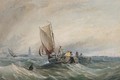 Fishing Boats Off The Coast - Thomas Sewell Robins