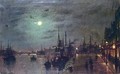 Harbour Scene At Night - Wilfred Jenkins