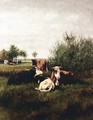 Cattle Resting In A Meadow - William Frederick Hulk