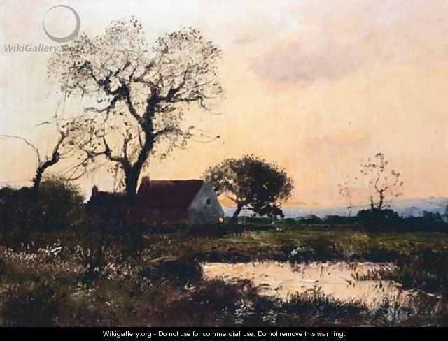 Landscape At Sunset - Eugene Galien-Laloue