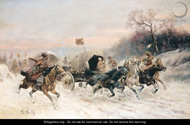 The Convoy In The Snow - Constantin Stoiloff