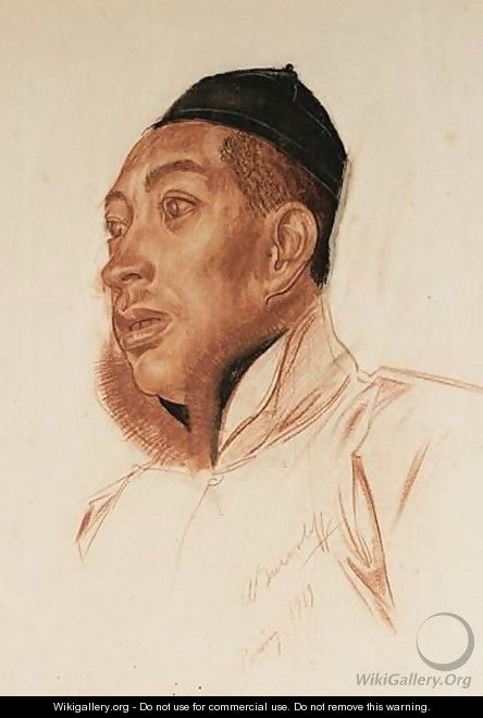 Portrait Of A Chinese Man - Alexander Evgenievich Yakovlev