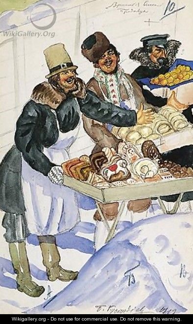The Bagel Vendors - Boris Kustodiev