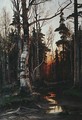 Birch Forest At Sunset - Iulii Iul'evich (Julius) Klever