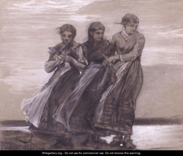 Three Girls - Winslow Homer