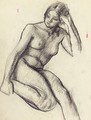 Female Nude With Right Leg Drawn Up - Roderic O'Conor