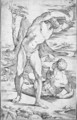 Two Male Nudes In A Landscape - Domenico Beccafumi