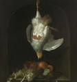 A Still Life With A Partridge, White Grapes, Prunes And Oranges, All In A Stone Niche - (after) Simon Pietersz. Verelst