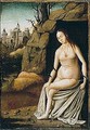 A Mountainous Landscape With A Female Allegorical Figure - Unknown Painter