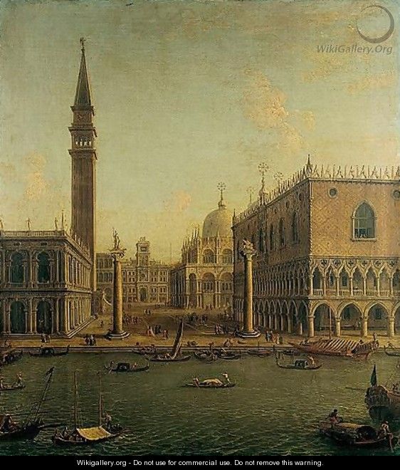 Venice, A View Of The Bacino Di San Marco With The Piazzetta And The Palazzo Ducale Looking North Towards The Torre Dell