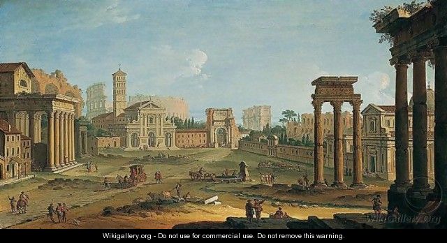 Rome, The Campo Vaccino - Antonio Joli Rome, The Campo Vaccino - Antonio Joli