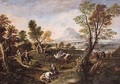 An Extensive River Landscape With An Ambush - (after) Antonio Maria Marini