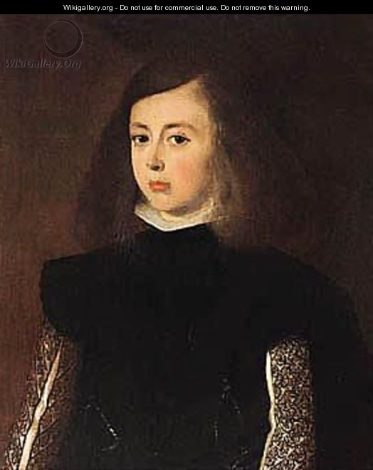 Portrait Of A Young Nobleman Wearing A Black Doublet - (after) Diego Rodriguez De Silva Y Velazquez