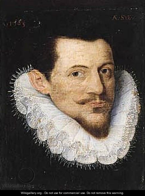 Portrait Of A Man, Bust Length, Wearing Black - (after) Frans, The Elder Pourbus