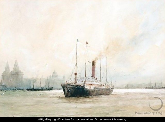 The Bibby Ship In The Mersey - William Minshall Birchall